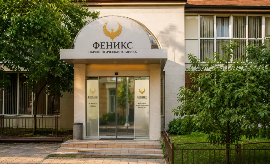 Вход в наркологическую клинику «Феникс» в Сураже